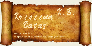 Kristina Bataz vizit kartica